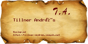 Tillner András névjegykártya