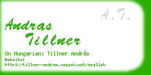andras tillner business card